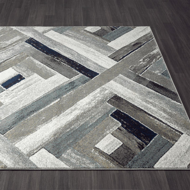 Modern Farmhouse 9895 Wood Geometric Area Rug