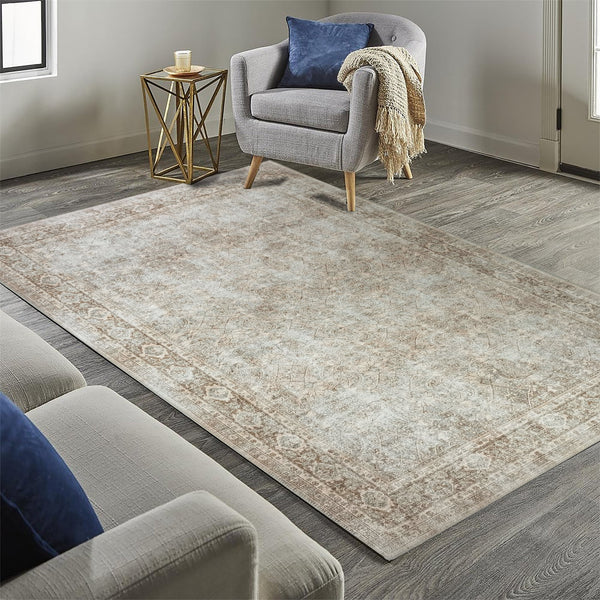 Cecile Distressed Persian Beige, Blush & Muted Sage Rug