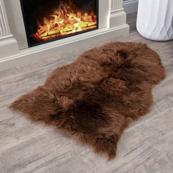 Brown Small Fur Throw 2x3 ft