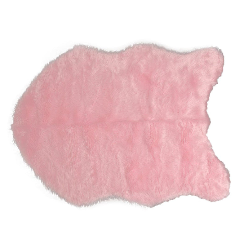 Baby Pink Small Fur Throw 2x3 ft